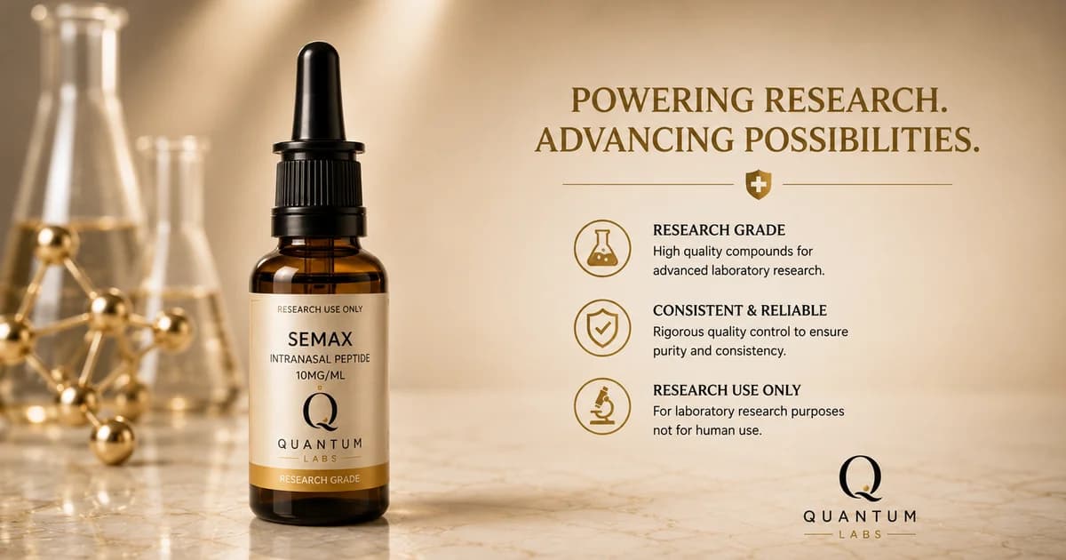 Research peptide still life for Selank anxiolytic nootropic research | Quantum Labs Australia
